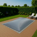 Aufblasbare Poolabdeckung für Ovalpools in Grau – Produktansicht 2