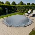 Aufblasbare Poolabdeckung für Rundpools in Grau – Produktansicht 2