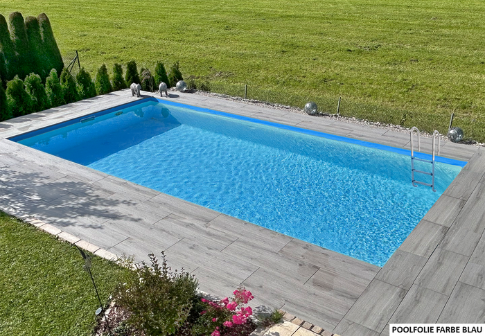 Styroporpool Komplettset Premium 7,00 × 3,50 × 1,50 m mit Edelstahlleiter