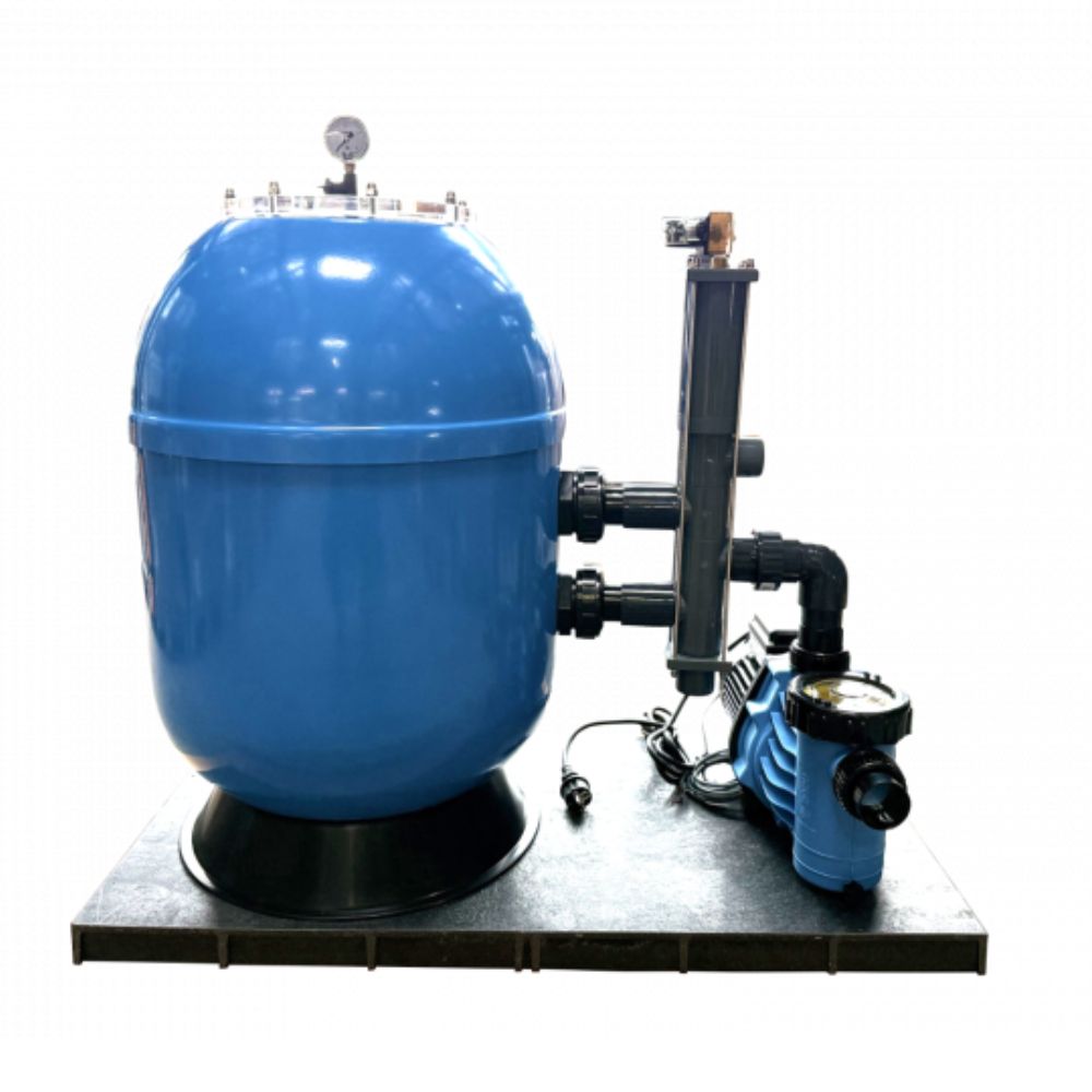 Pool Sandfilteranlage Atlantica Ø 510 mm mit BESGO - Stangenventil 5-Wege | Rückspülventil und BADU Alpha ECO Soft Pumpe