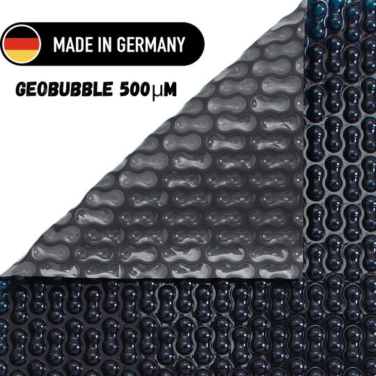 Pool Solarfolie PREMIUM 500 µ - Schwarz/transparent für Ovalbecken
