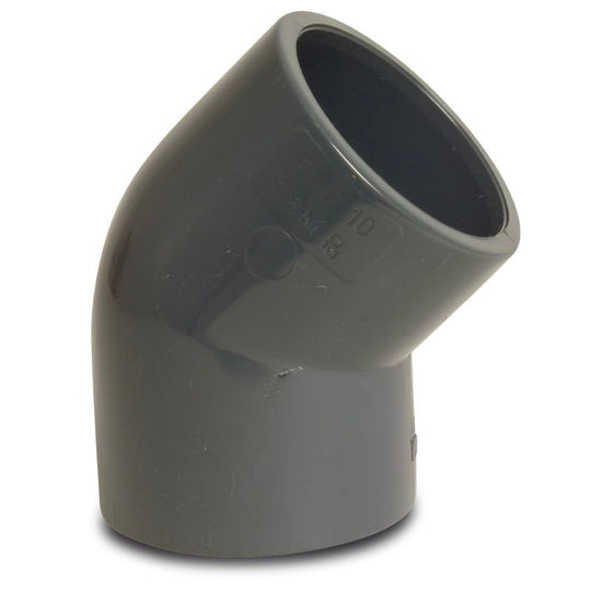 PVC Pool - Winkel 45° grau 50mm