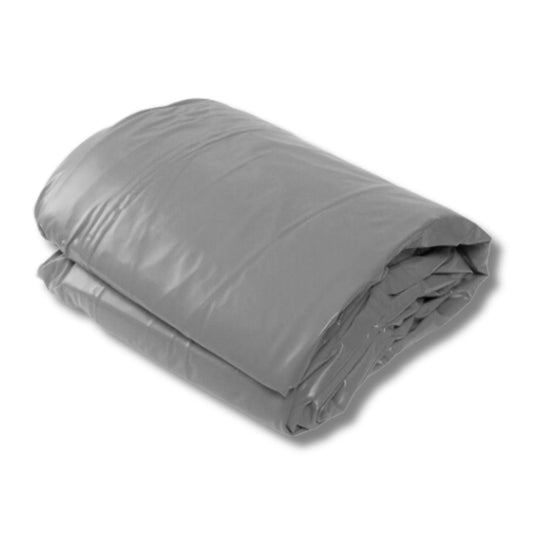 Poolfolie ohne Biese für Rundpools - grau | 1m überlappend | 0,4mm | Höhe 0,9m