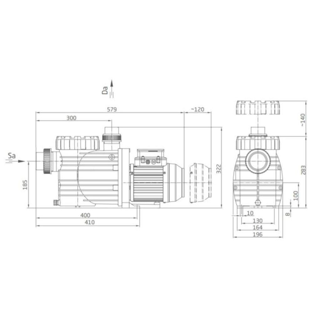 Speck BADU Eco Soft - Pool Filterpumpe 230 V – Produktansicht 2