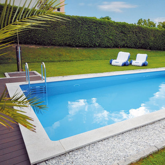Pool Komplettset Styroporpool Basic 8x4x1,5m mit Edelstahlleiter oder Treppe