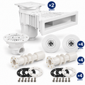 ASTRAL Einbauteile-Set Slim – 2 Skimmer, 4 Einlaufdüsen & 1 Bodenablauf