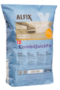 Alfix Combi QuickFix – schnell abbindender Kleber als Beispiel für helle Natursteine; ersetzt je Steinart ProFix, nicht zusätzlich