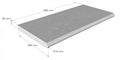 Scandi-Roc Kiruna – Hersteller-Profilzeichnung des geraden Steins, 600 × 300 × 30 mm, Kantenradius 15 mm