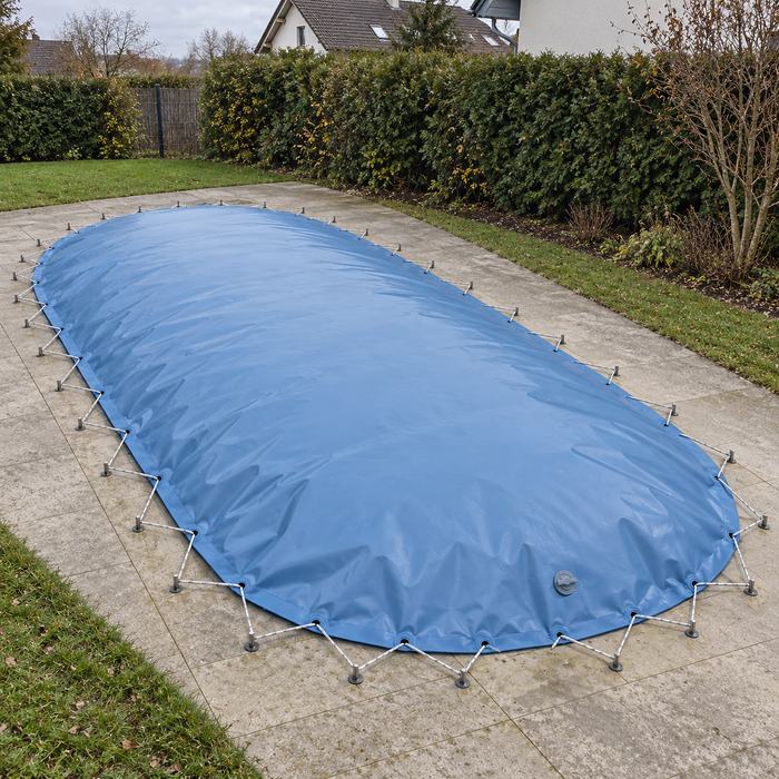 Aufblasbare Poolabdeckung Bicolor 2 Ventile – für Oval-/Achtformpools