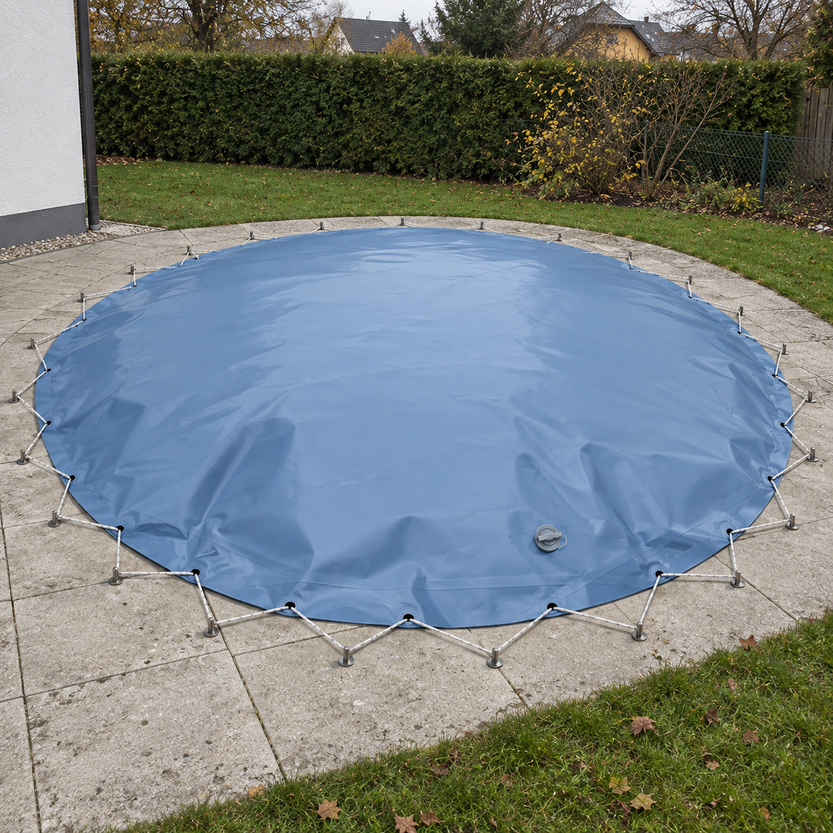 MTH SUNNY AIR Rundpool, Blau – Anwendungsvisualisierung mit Gummiseilbefestigung