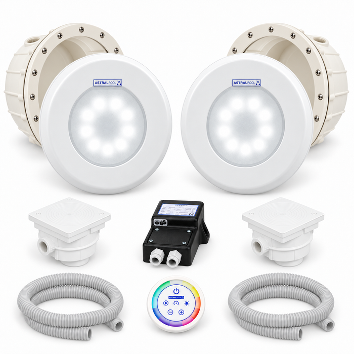 ASTRAL LumiPlus Flexi Plug & Play RGB LED-Komplettset – 2 Scheinwerfer