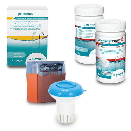 Bayrol Poolpflege Starter Set klein 5in1 für Pool Neulinge