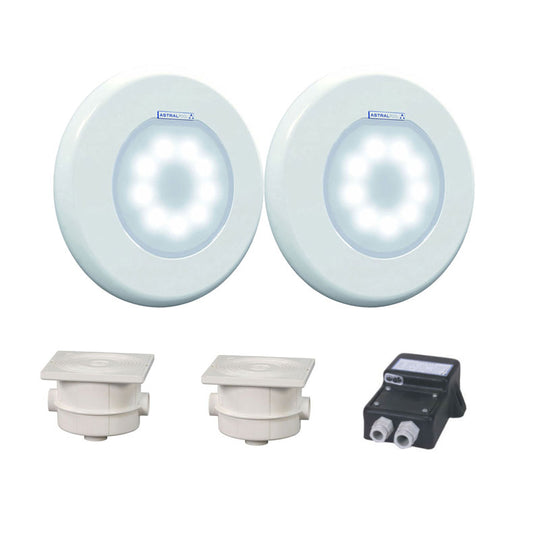 LED komplett Set 2x Pool Scheinwerfer Lumiplus Flexi V1 inkl. Trafo