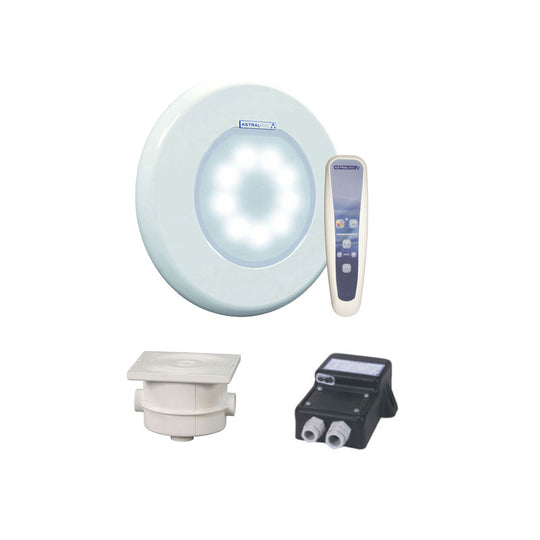 LED Wireless komplett Set 1x Pool Scheinwerfer Lumiplus Flexi V1 inkl. Trafo + Fernbedienung