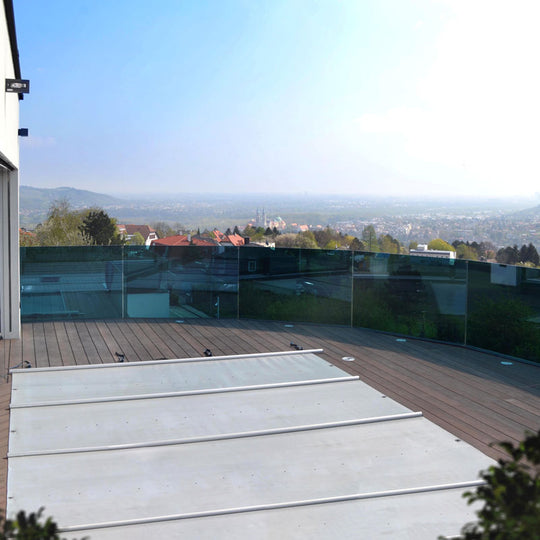 Pool Sicherheitsabdeckung Überlaufbecken (30cm Rinne)