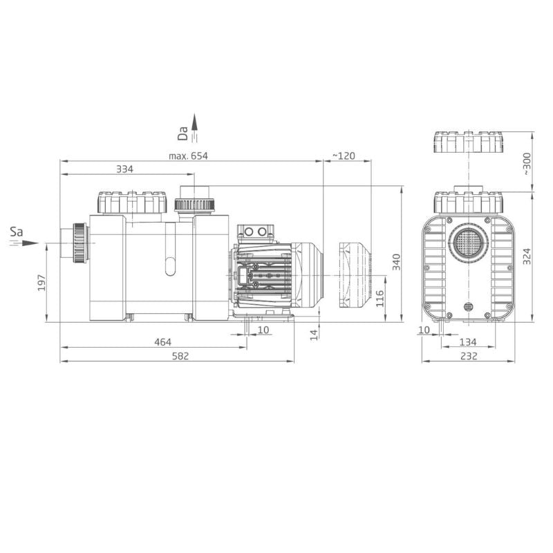 Speck BADU Delta Eco VS - Pool Filterpumpe 1,10 kW / 230V – Produktansicht 2