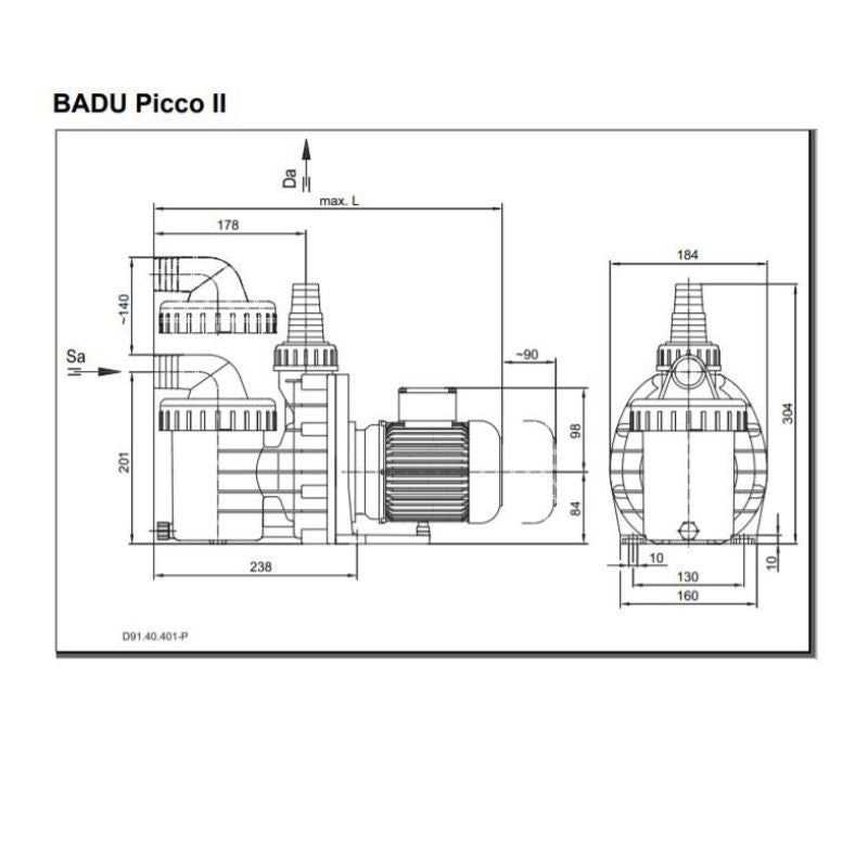 Speck Badu Picco II 5 - Pool Filterpumpe 5m³/h – Produktansicht 2